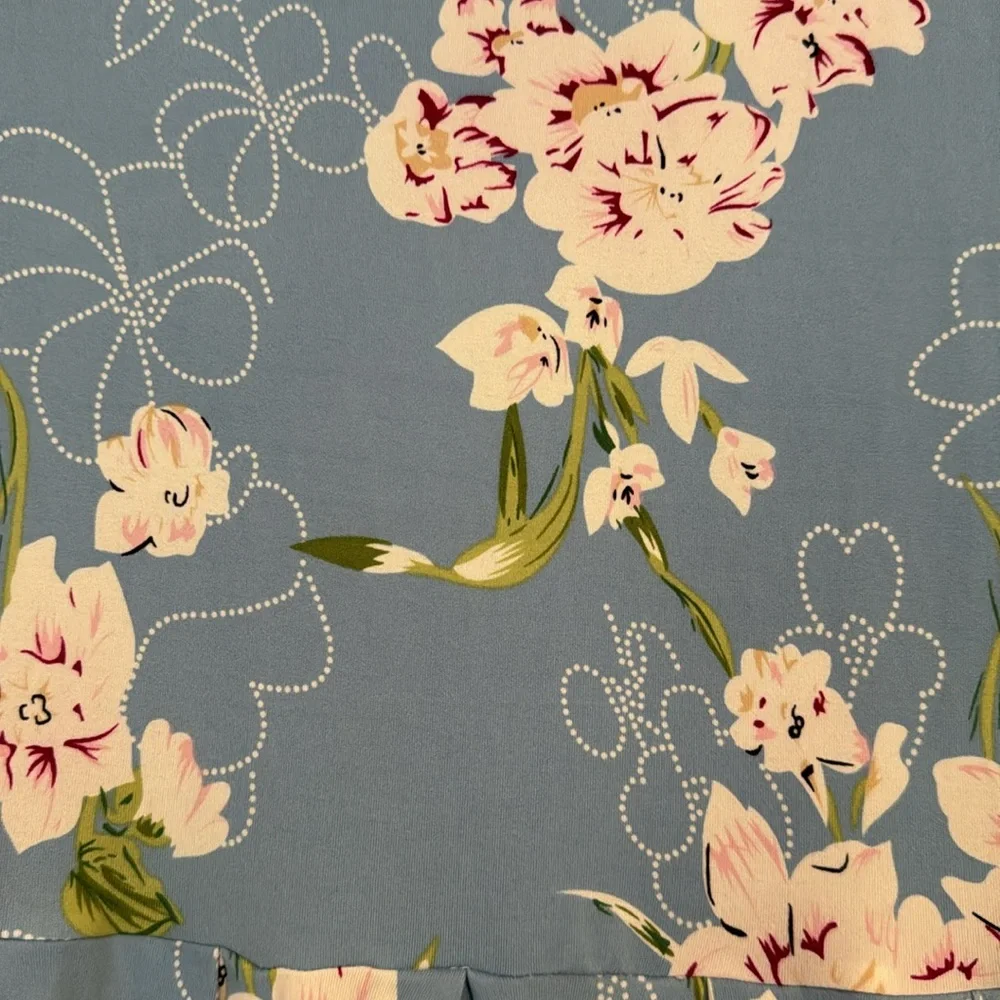 NWT Blue Floral Long Sleeve Dress - Picture 2 of 8